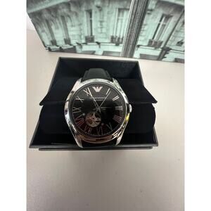 Emporio Armani AR60016 Automatic Black Leather Men's Watch